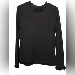 Vineyard Vines Black 100% Merino Wool Sweater Size Small EUC PTP 20